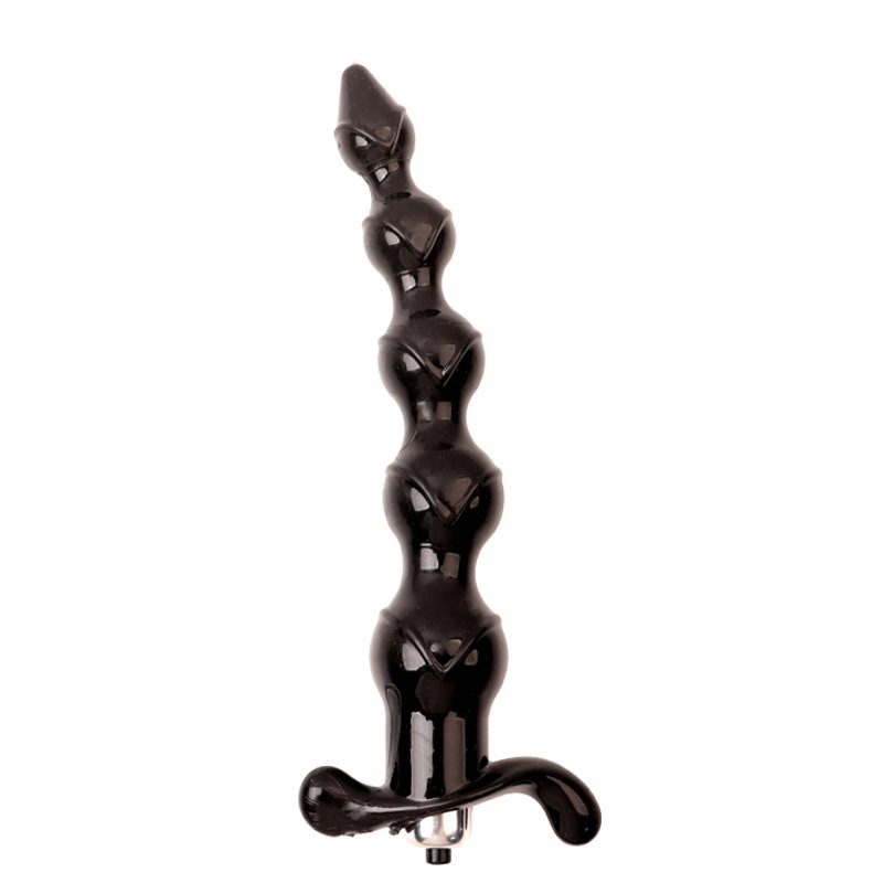 Vibrating Anal Beads with TPE Body, Purple Large Size, Adult Bed Toy — detail image 3