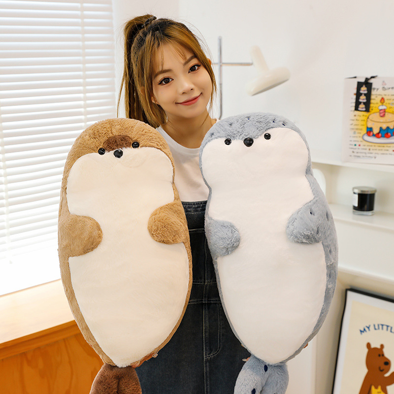 귀엽고 귀여운 물개 봉제 장난감 해양 동물 베개 부드러운 잠자는 쿠션 인형 생일 선물