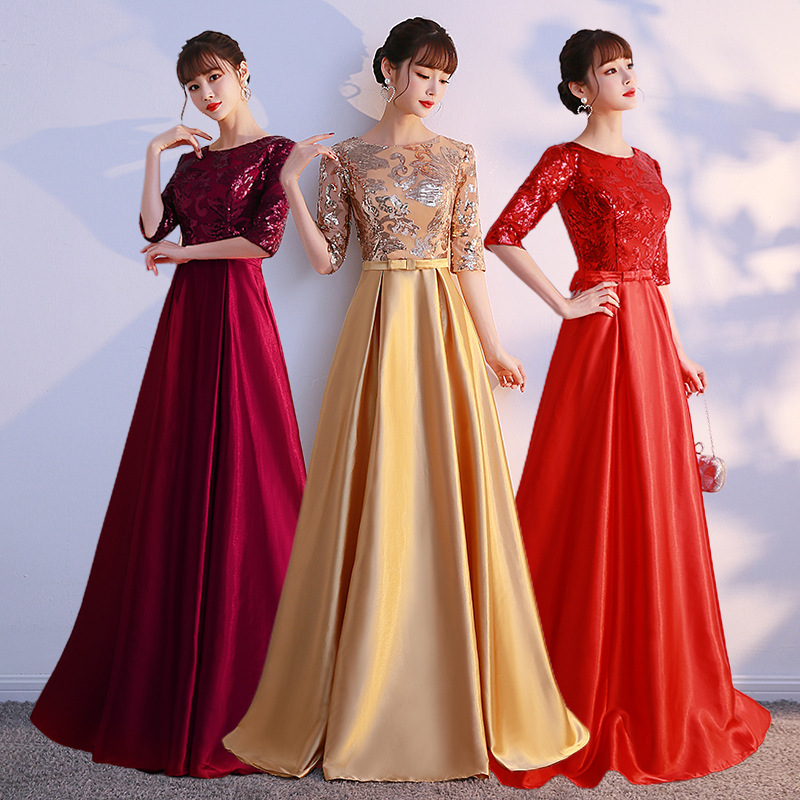 Choir Performance Dress Evening Host Dress Women's 2026 New Solo Performance Dress Women's Long Dress Summer