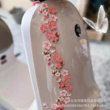 批发桃花3d立体汽车中控樱花无痕贴配件遮挡划痕九号电动车装饰品