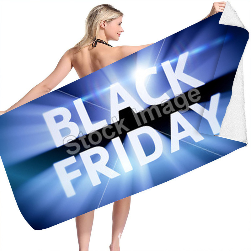 2022 men's and women's holiday family reunion activity sharing essential Black Friday eye-catching active printed beach towel