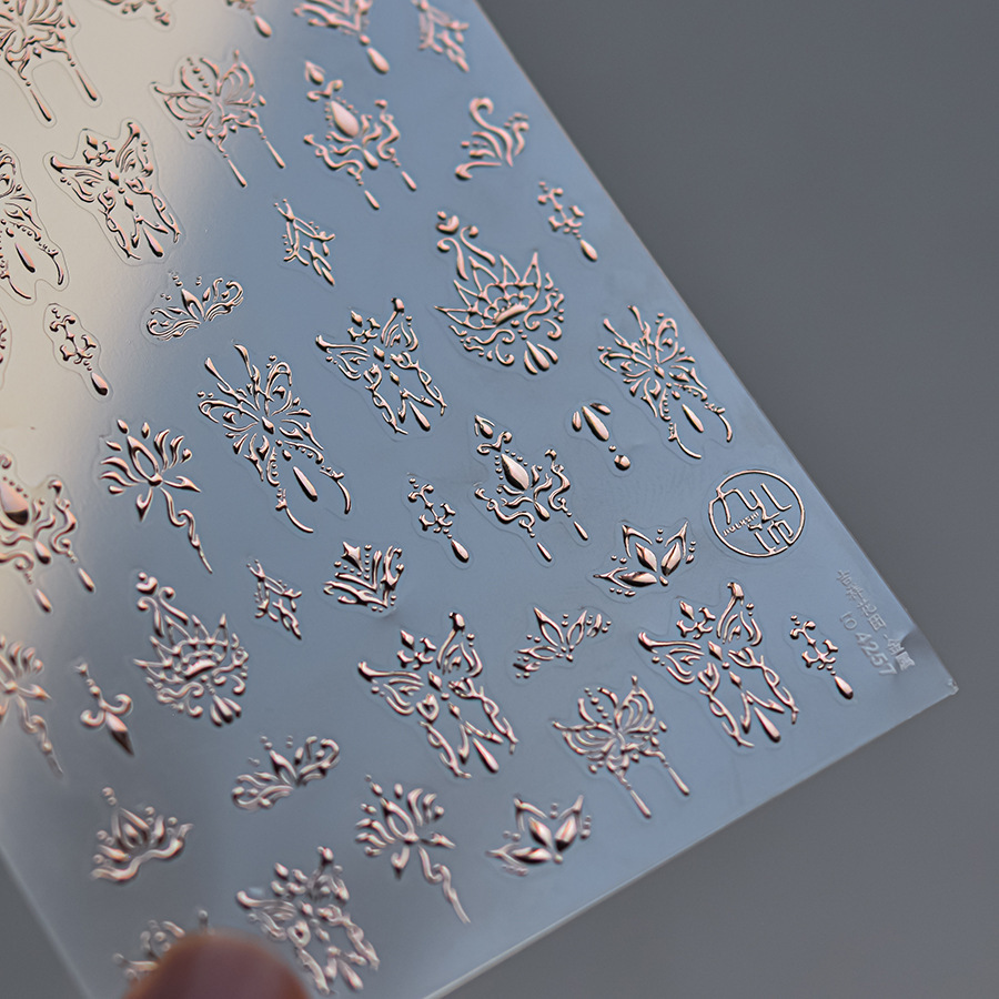 Artículo de uñas nuevo estampado pegatinas de uñas para teléfonos móviles pegatinas de uñas para niños antiguo auspicioso pegatinas de uñas