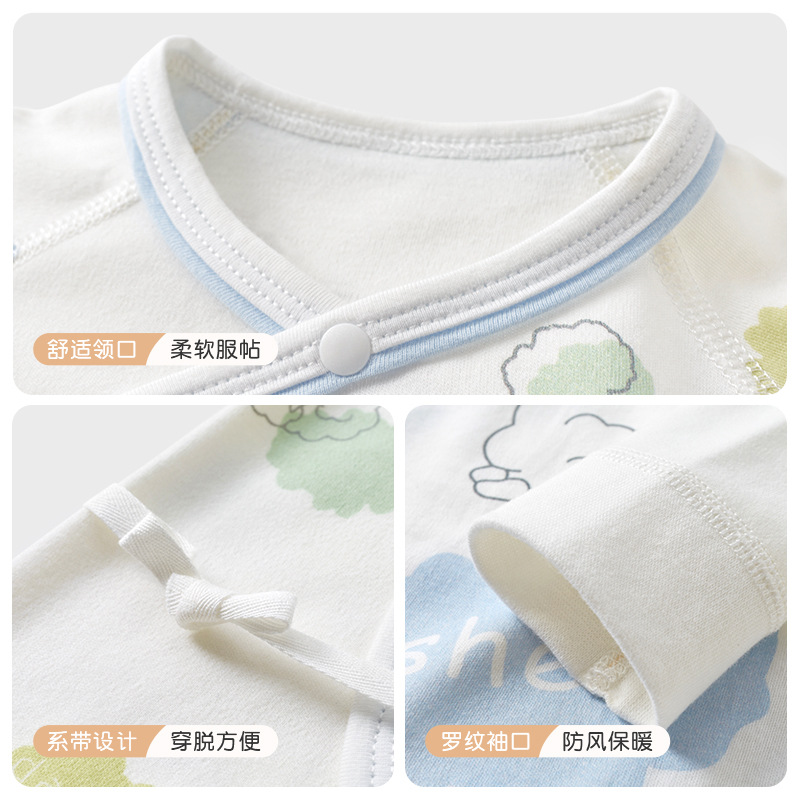 Ropa de bebé recién nacido para primavera, otoño e invierno, algodón puro, 0-3 meses, pelele cálido, mono para bebé recién nacido. image 4