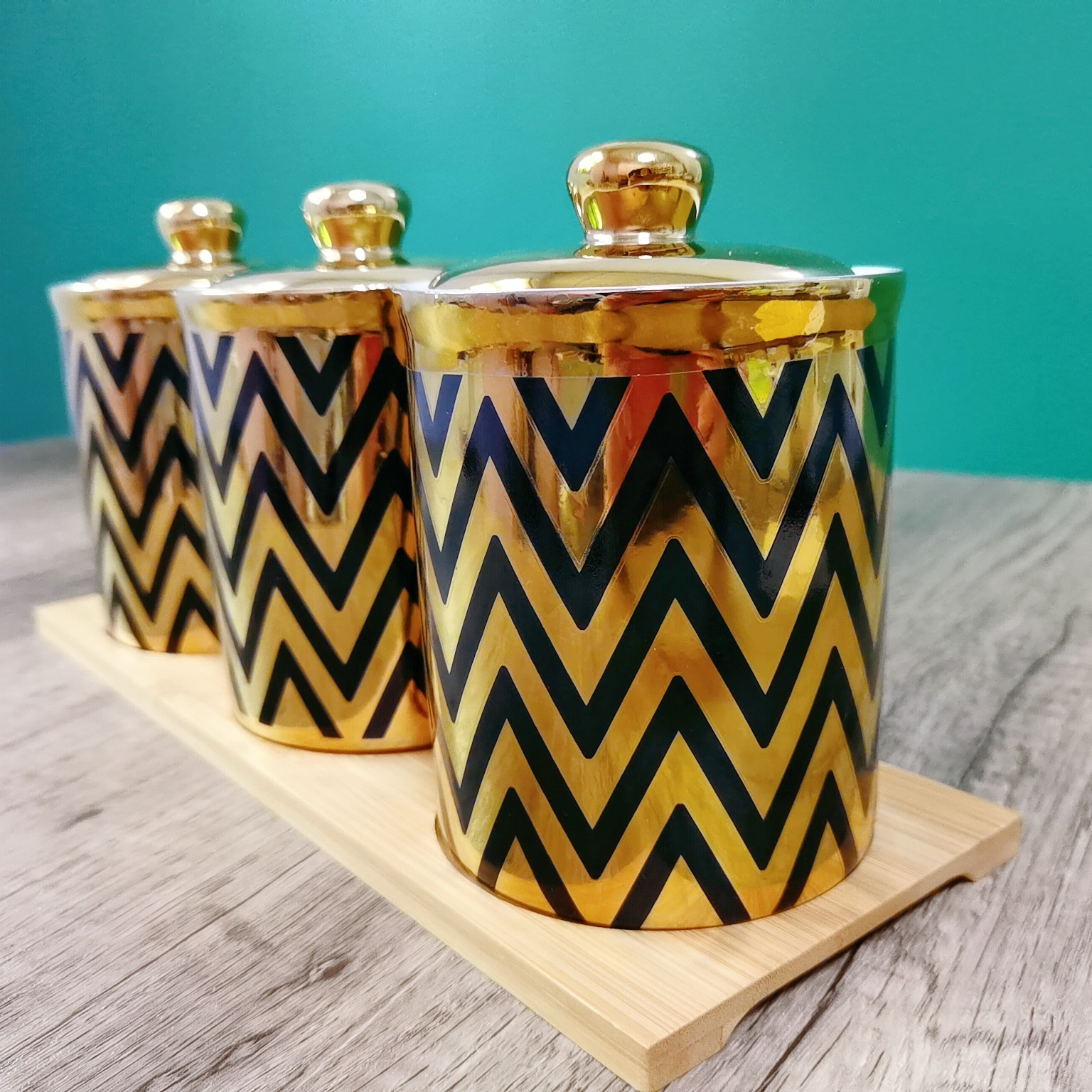 Exportación cerámica sellado tarro cocina almacenamiento tarro con tablero de madera café té tarro granos almacenamiento tarro traje