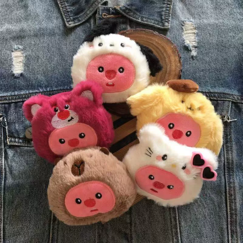 Карикатурный креативный кошелек, кукла, подвеска, плюшевые наушники, organizer bag, енот