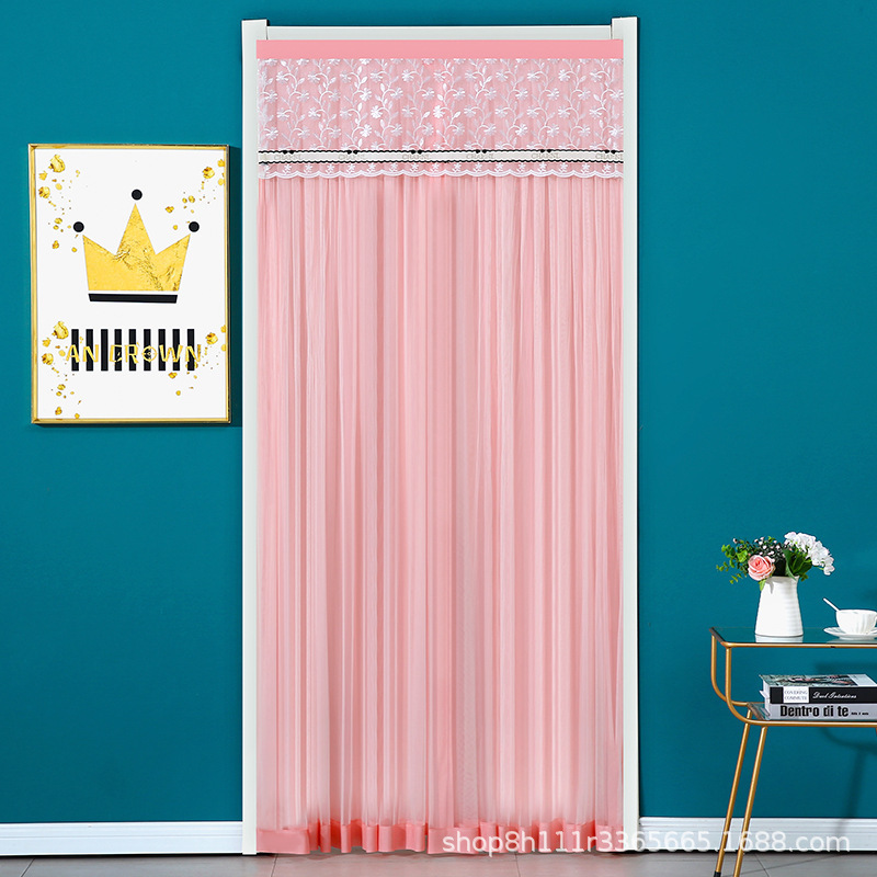 Retractable Door Curtain for Home Use in Bedroom, Summer Mosquito-Proof Partition Curtain for Entrance, Bathroom