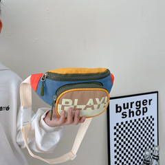 Japanese and Korean trendy boys' waist bags, fashionable and functional children's chest bags, design letter shoulder crossbody bags wholesale