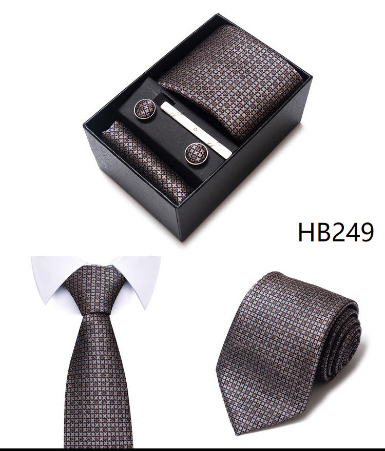 Simple Style Geometric Solid Color Polyester Yarn Men's Cufflinks Lavalier Tie display picture 48