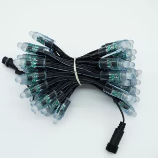 工厂直销LED灯串12MM全彩RGB灯串户外12V WS2811圣诞灯串