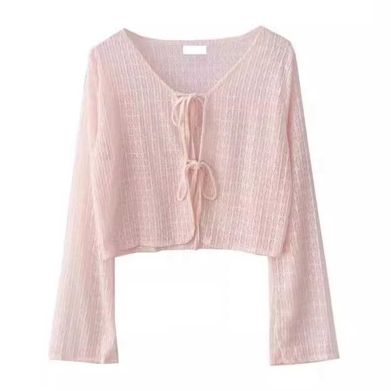 Женский летний кардиган и прозрачное шифоновое Slip Dress комплект, легковесный, один размер