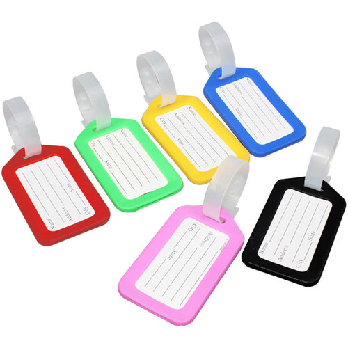 Travel plastic luggage tag luggage box hanger suitcase bag label card holder boarding sleeve anti-loss strap