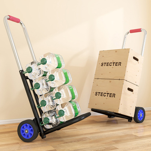 Portable hand trolley, household folding grocery shopping trolley, luggage handling trolley, express shopping, lightweight trolley