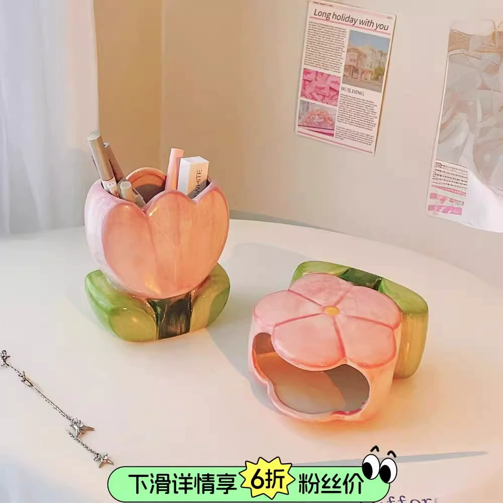 Керамический держатель для ручек Симпатичная креативная коробка для хранения Студенческий рабочий стол легкий и экстравагантный высокий смысл мальчик девочка детский офис