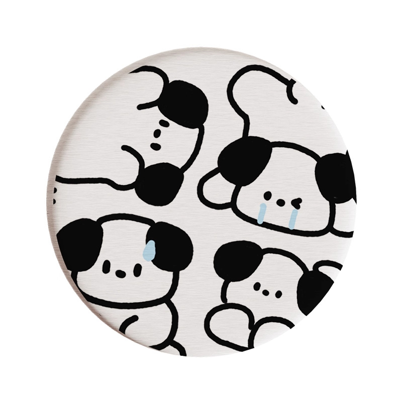 Posavasos de café de oficina de dibujos animados, posavasos de escritorio, posavasos de agua redondos, almohadillas absorbentes de agua de barro de diatomeas, encimera de secado rápido