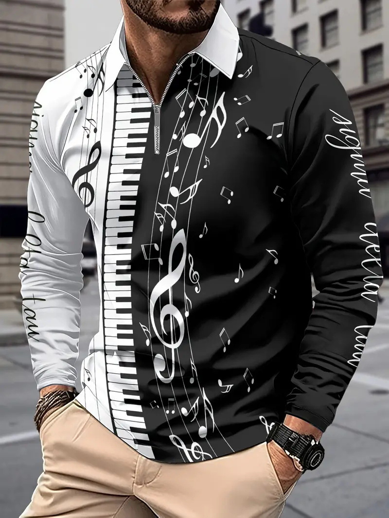 Otoño e invierno todo-fósforo estilo de Hong Kong guapo suéter de manga larga estilo minimal neutral temperamento fresco cremallera camisa POLO MB14