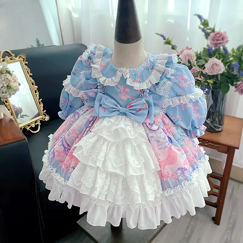 Небольшой наряд принцессы, милое платье, юбка для девочки, стиль Lolita, западный стиль, подарок на день рождения