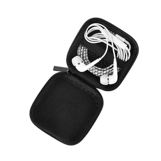 Spot headset storage bag 3C digital storage box U disk data cable zipper bag EVA Bluetooth headset storage packaging