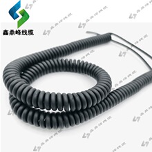 霧面伸縮彈簧線2芯3芯4芯5芯6芯螺旋線電纜柔韌電源線柔性彈簧線
