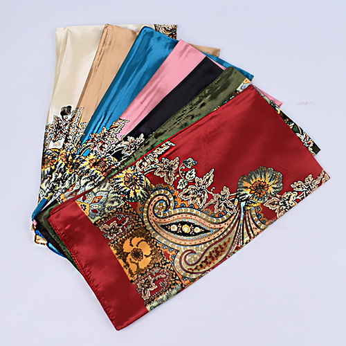 Spring new versatile large cashew 90 large square scarf silk scarf wholesale classic retro printed scarf scarf