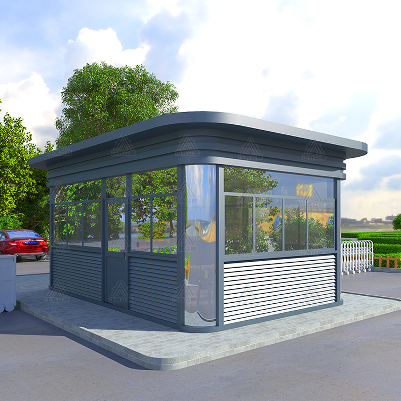 Caja de seguridad de acero inoxidable, sala de guardia, sala de guardia, seguridad pública comunitaria, caja de seguridad terminada, estacionamiento, caja de peaje