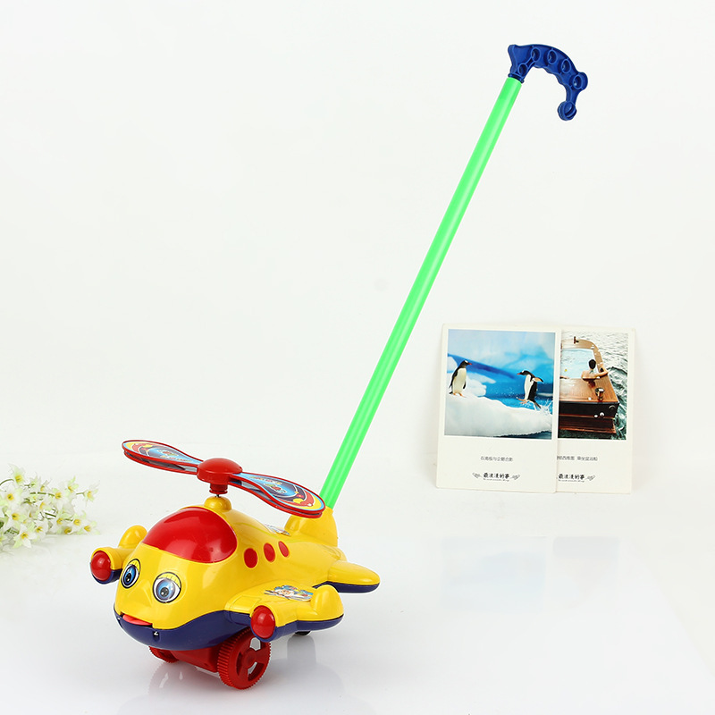 手推飞机儿童学步手推玩具 环保塑料儿童益智玩具亲子互动玩具
