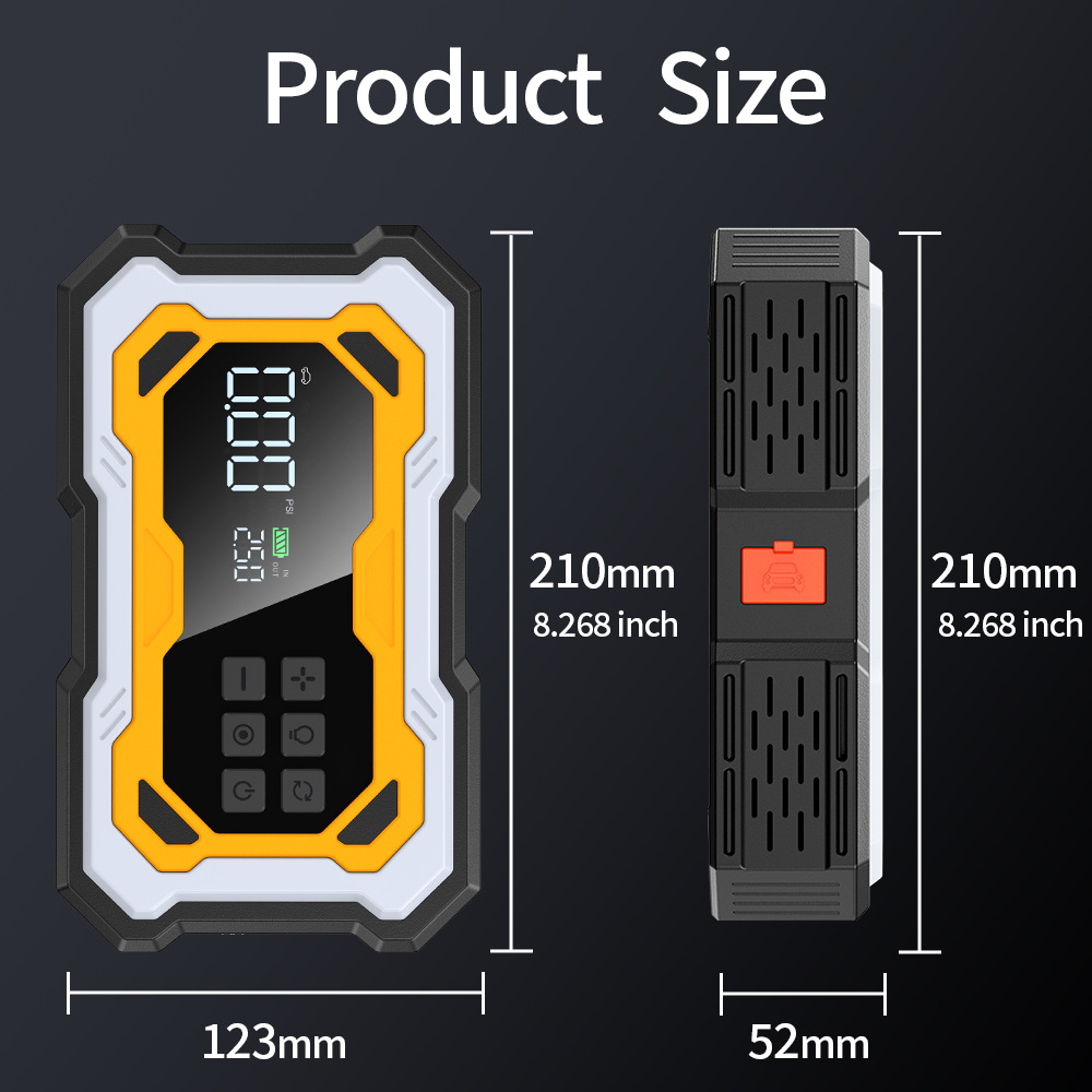 【NC9】Cross-border car emergency starting power supply and air pump, multifunctional portable battery jump starter