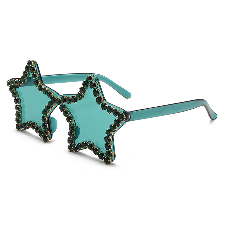 1 Piece Quantity Retro Star PC UV400 Protection Polygon Full Frame Women's Sunglasses