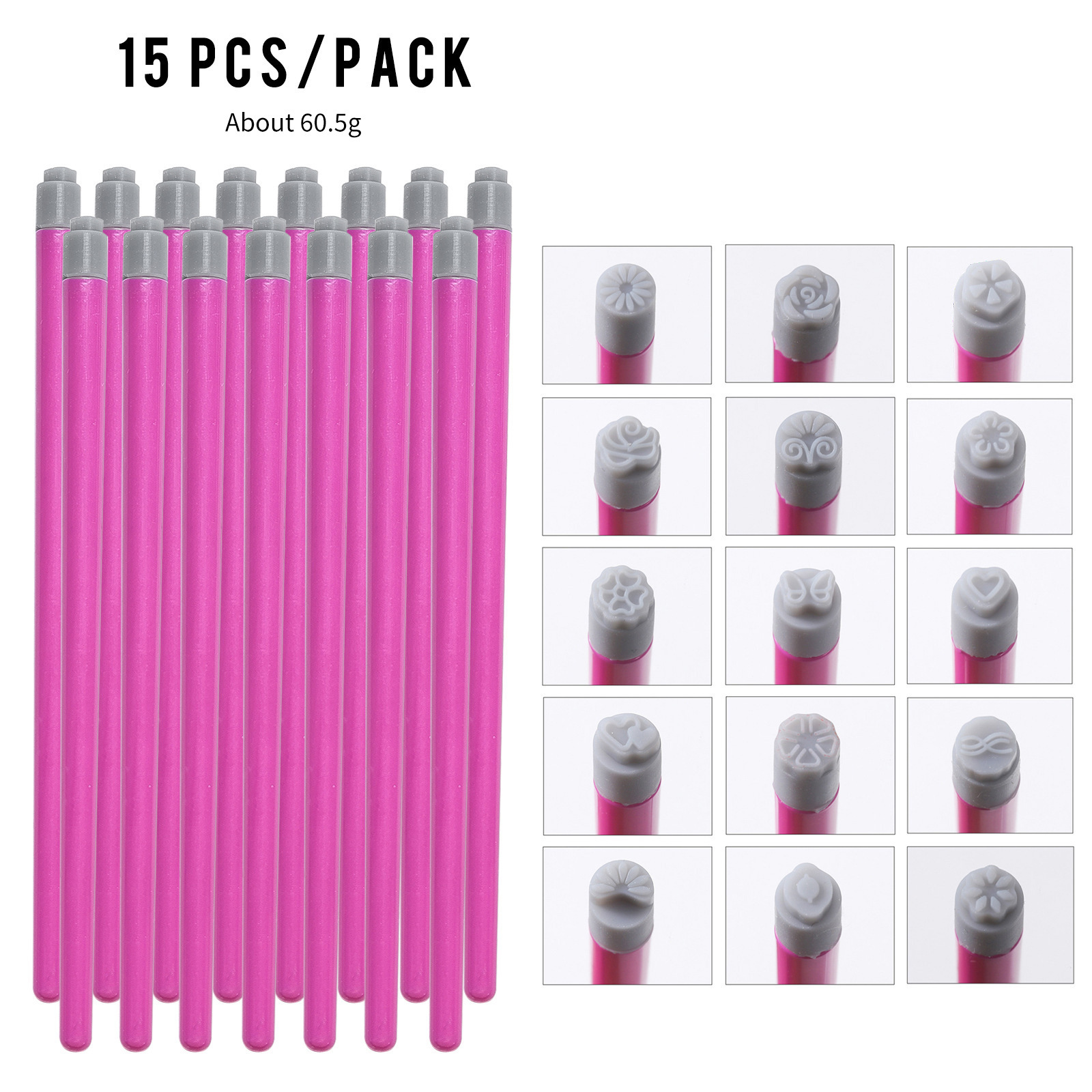 Uña transfronteriza de silicona imprenta de estilo de chicas DIY personalidad nail pointing floral herramienta de graffiti