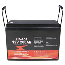 12V200Ah高容量储能电池高循环磷酸铁锂电池组Lifepo4备用电池