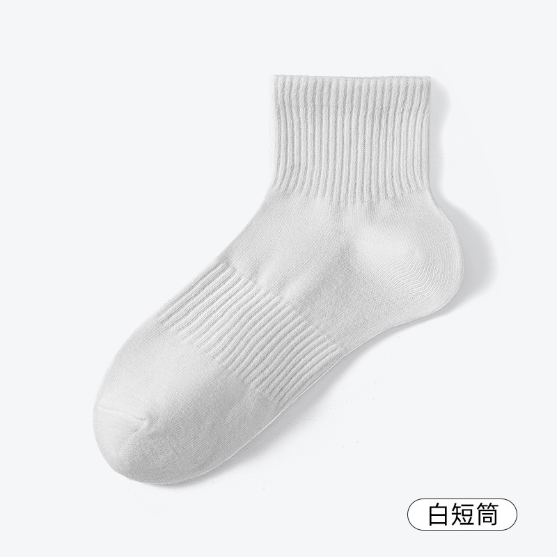 諸暨ソックス メンズ 綿 吸汗 通気 抗菌 防臭 ミッドカーフソックス ウエストゴム 毛玉防止 スポーツソックス|undefined