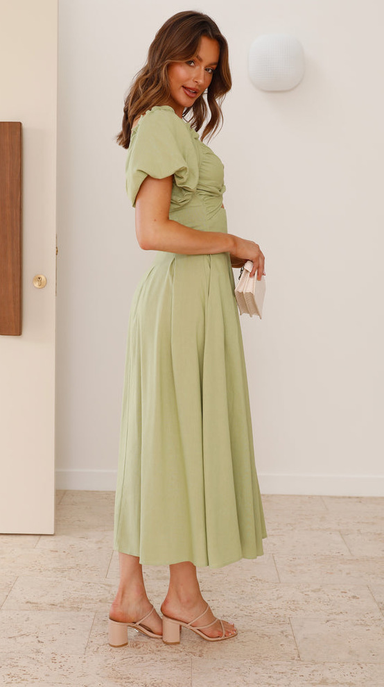 273g Weight Maxi Long Dress Dress Length Type Short Sleeve Sleeve Length Sheath Dress Dresses Type Puff Sleeve Sleeve Type Cotton Fabric Type Mid Waist Waist Line Casual, Daily Occasion V Neck Neckline Regular Fit Fit Type Solid Color Pattern Summer, Spring Season Women's Gender Basic, Simple Style, Classic Style Style S, XL Size Wholesale Women's Basic Simple Style Classic Style Solid Color Casual Daily V Neck Short Sleeve Sheath Dress 5