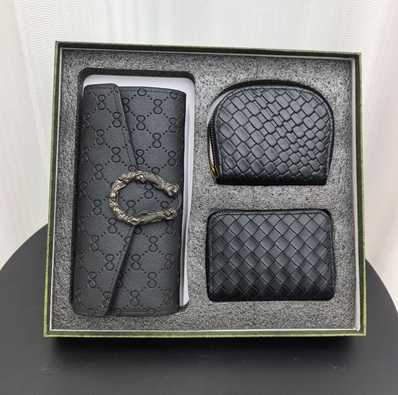 Cross-Border Hot-Selling Holiday Gift Three-Piece Gift Box Set Long Wallet Accordion Card Holder Complete Gift Box Set Cross-Border Hot-Selling Holiday Gift Three-Piece Gift Box Set Long Wallet Accordion Card Holder Complete Gift Box Set
