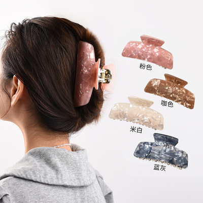 new pattern fashion Large Hairpin the republic of korea temperament Grip take a shower Hindbrain Sharks clip Red Wind Hairdressing Clamp