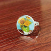 Adjustable ring, fashionable universal accessories, with gem