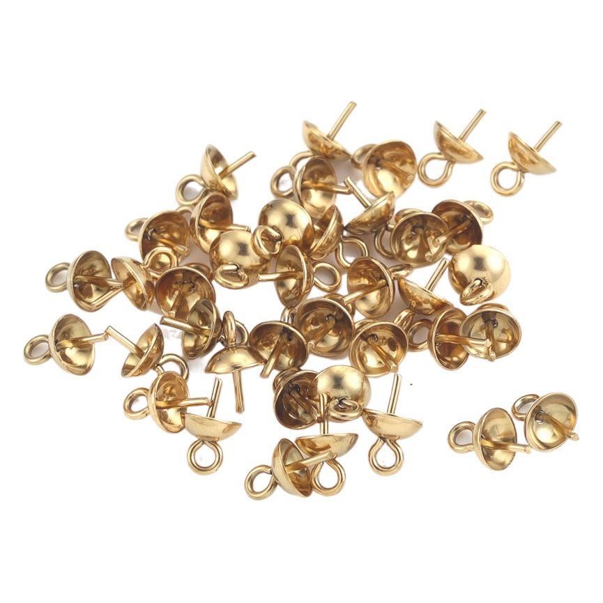 Acero inoxidable de acero inoxidable titular de la perla colgante de 9 palabras aguja casquillo del grano de vacío hilo multi-especificación DIY accesorios de la joyería hecha a mano