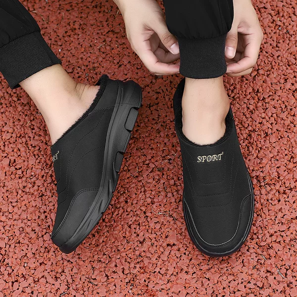 Winter Home Large Size Cotton Slippers for Middle-Aged and Elderly Parents Indoor Warm Slippers Soft Sole Comfortable Factory Direct Sales Wholesale