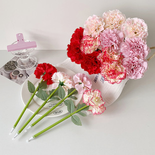 Creative Artificial Carnation Bouquet Ballpoint Pen Mother's Day Teacher's Day Gift Pen Student Writing Pen Prop Pen