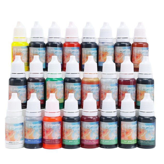 24 color high concentration high transparency gemstone colorant easy to color AB/UV glue special oil