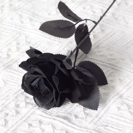 Velvet Corner Rose (All Black)
