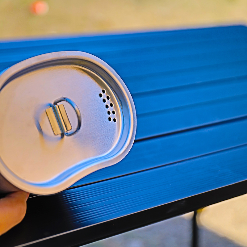 Amazon popular de acero inoxidable al aire libre taza de agua camping portátil olla al aire libre mini olla individual camping taza de agua