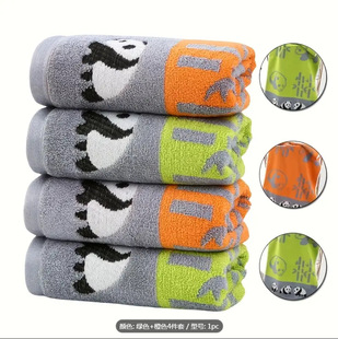 Children's Towel Bamboo Fiber Thickened Bamboo Fiber Household Cute Cartoon Soft Absorbent Small Towel Little Panda