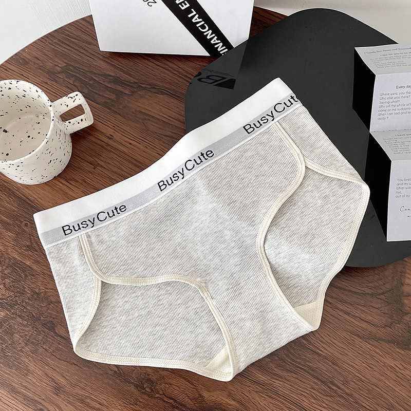 Gran marca ins estilo fuerte empuje 8126 negro blanco gris ajustable alta hendidura chica Mediados de cintura cadera ropa interior Calzoncillos algodón