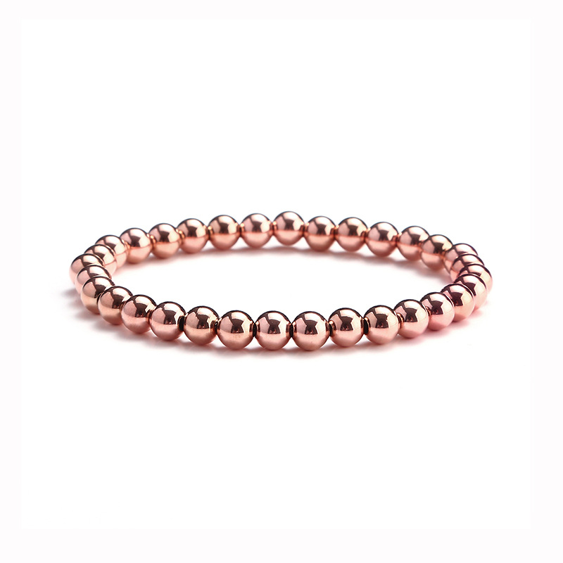15g Weight Rose Gold Plated Plating Material Bracelets Classification 304 Stainless Steel Chain Material 1 Piece Quantity Holiday, Daily Occasion 304 Stainless Steel Material Solid Color Pattern Women's Gender Beaded Design Casual, Simple Style Style Casual Simple Style Solid Color 304 Stainless Steel Rose Gold Plated Bracelets In Bulk 15