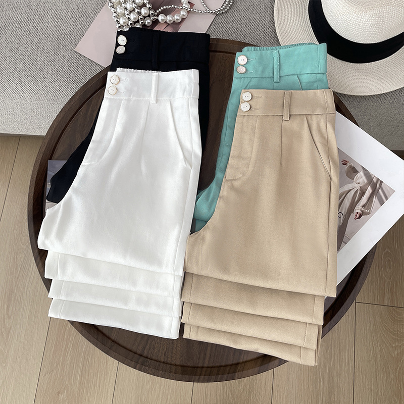 2026 New White Tencel Linen Wide-Leg Pants for Women, Summer Thin Anti-Wrinkle Cotton-Linen Suit Pants with Drape Effect, Ice Silk Pants