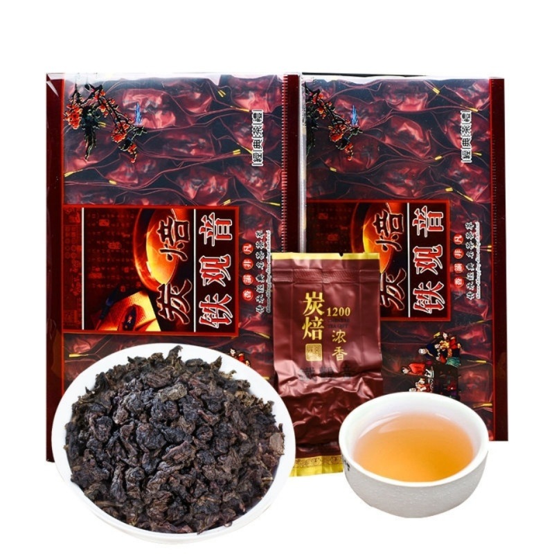 炭焙铁观音茶叶浓香型 熟茶红茶碳焙黑乌龙茶 碳培铁观音正宗