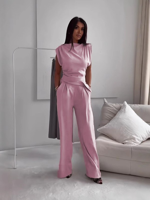 2025 春夏ヨーロッパとアメリカンスタイルのアマゾン独立ステーション INS 越境貿易女性の快適なカジュアルファッションスーツ|undefined