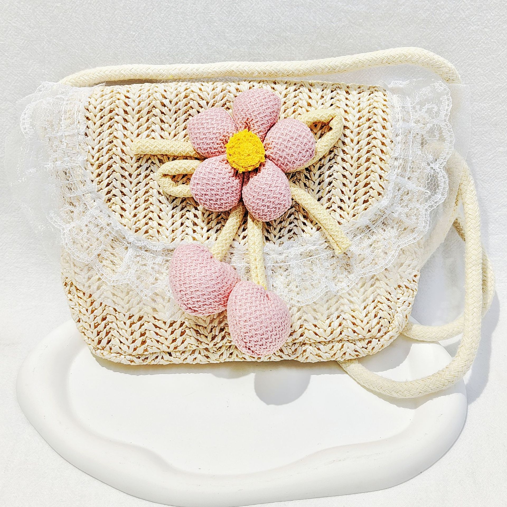 Bolso de arco para niños bolso de rosa de verano bolso de mochila para chicas bolso de princesa de perla pequeña bolsa de cambio de viento fragante