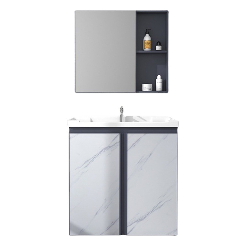 Cuarto de baño mesa de lavado integrado lavabo de piso combinación de gabinete de baño moderno lavabo simple