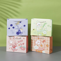 橫款創意卡通白卡精品手提袋禮品袋服裝購物袋禮物包裝袋批發