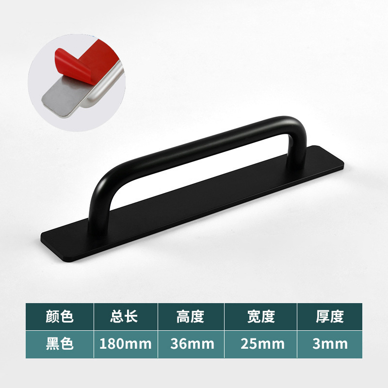 Izquierda de aluminio de aleación de aluminio montado en superficie punzón-manija libre puerta y ventana de madera balcón puerta corredera pasta de manejar al por mayor